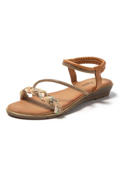 JOMIX Sandali Donna Estive Eleganti Sandali Bassi Comodi con Strass SD9433 SD9434