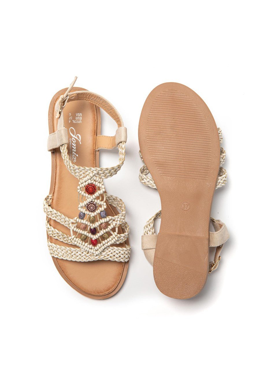 JOMIX Sandali Donna Estive Eleganti Sandali Tacco Bassi Comodi SD9366 SD9373