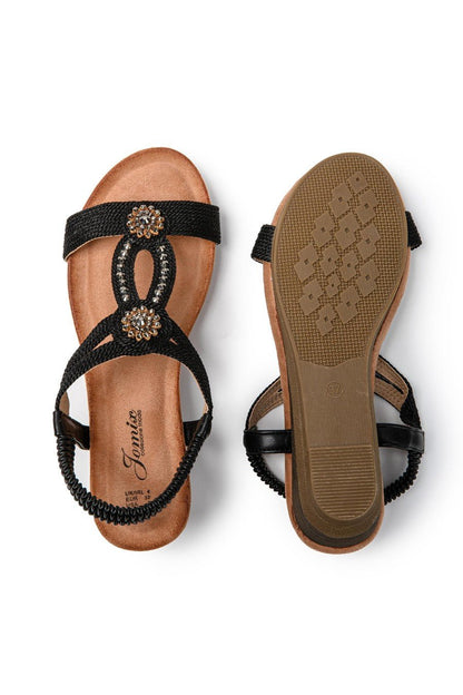 JOMIX Sandali Donna Estive Zeppa Sandali Eleganti Chiusura Elastico SD9359