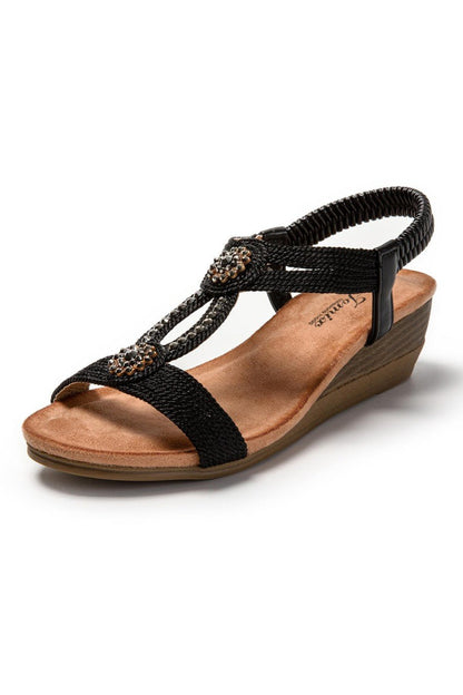 JOMIX Sandali Donna Estive Zeppa Sandali Eleganti Chiusura Elastico SD9359