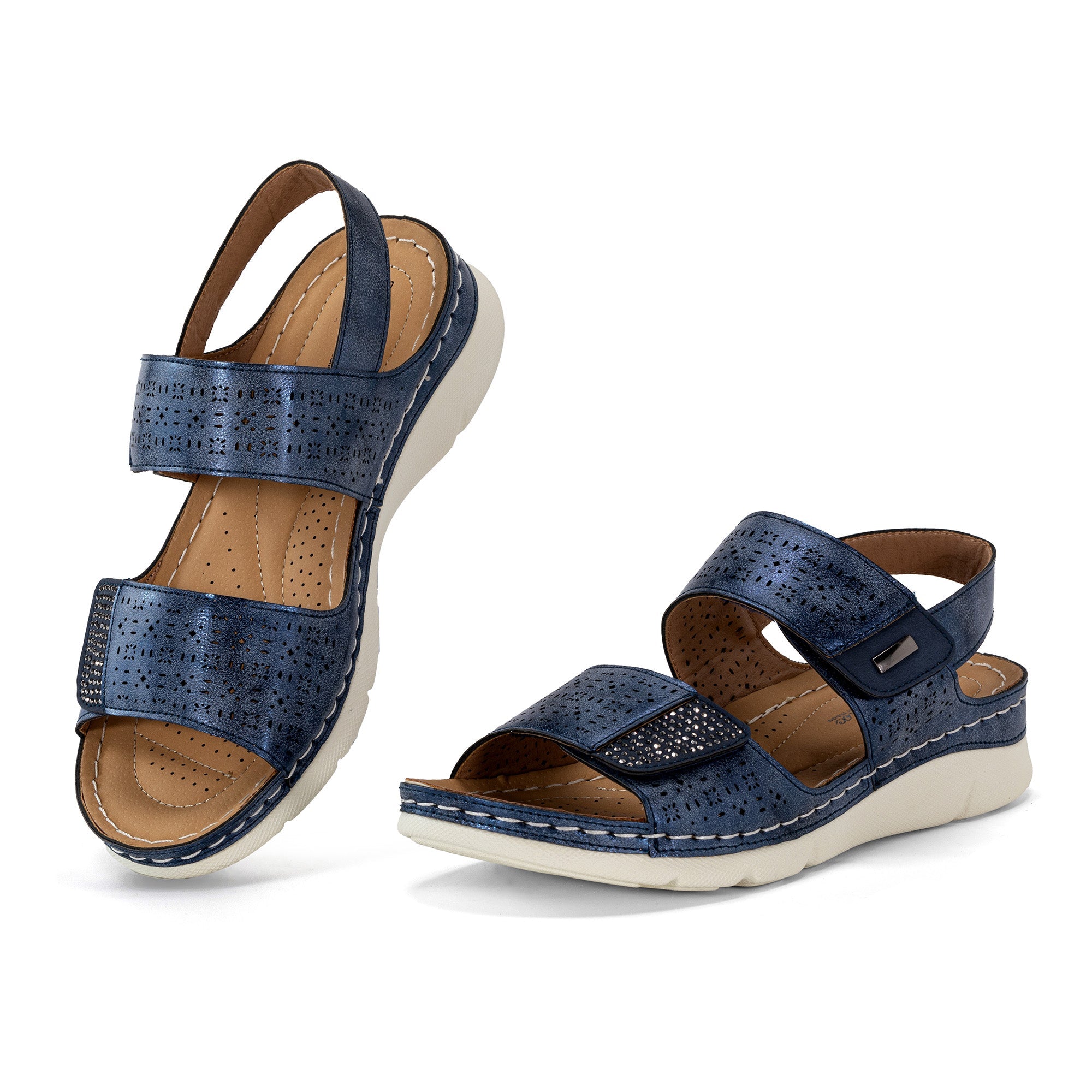 JOMIX Sandali Estive Casual da Donna Scarpa Morbida Scivolamento con Tomaia a Strappo WWS250186