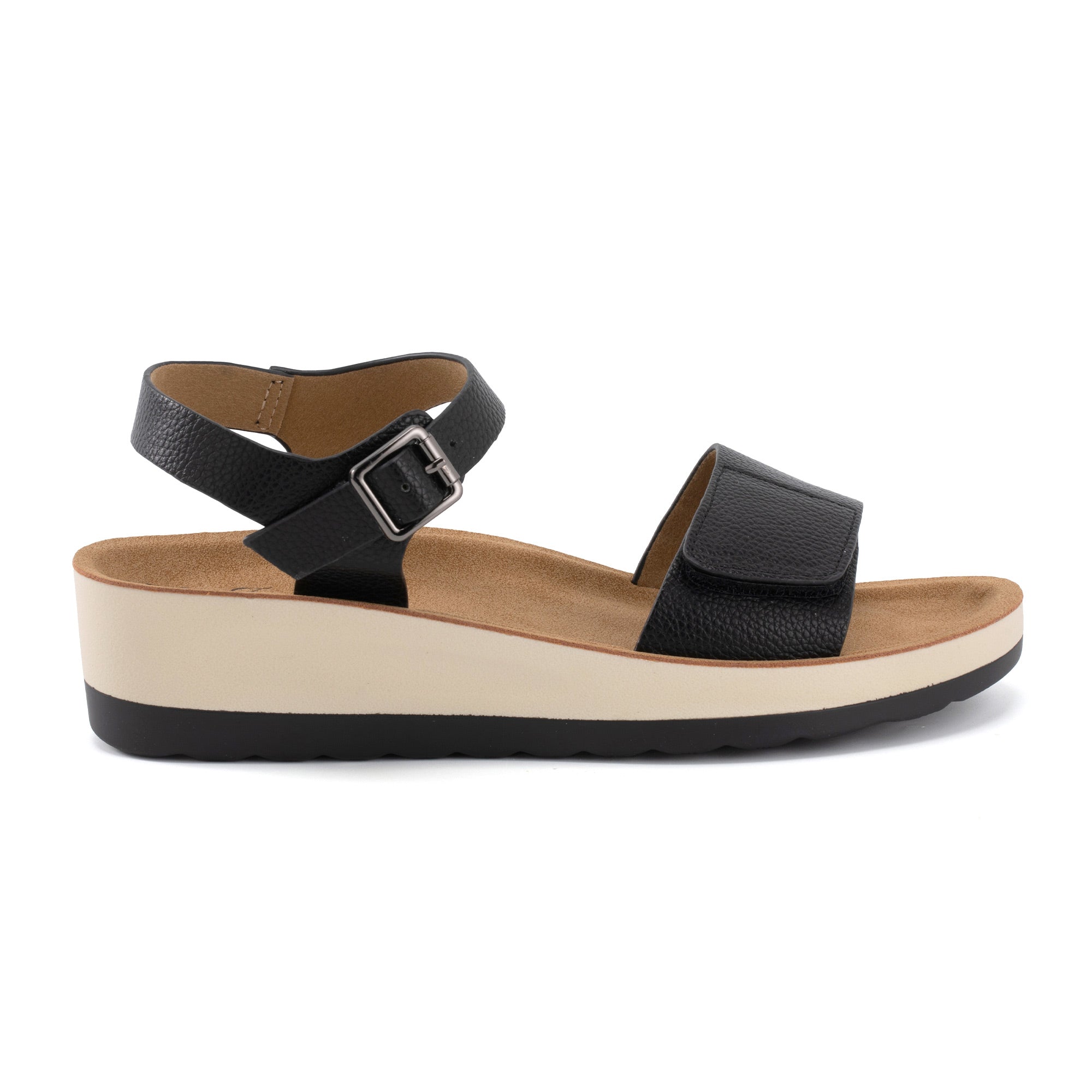 JOMIX Sandali Estive da Donna in Cuoio con Zeppa Antiscivolo Comode e Portabili Eleganti e Versatili WWS250451