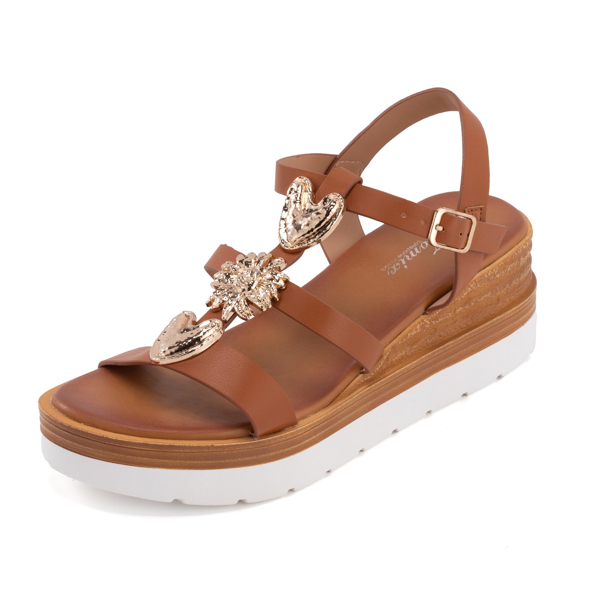 JOMIX Sandali Estivi da Donna Comode Zeppe Aperte Eleganti WWS250361