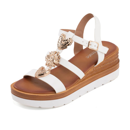 JOMIX Sandali Estivi da Donna Comode Zeppe Aperte Eleganti WWS250361