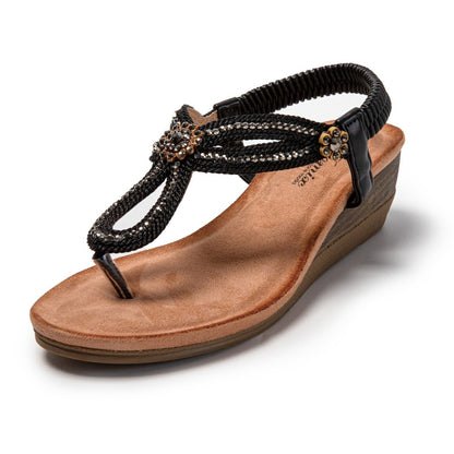 JOMIX Sandali Infradito Donna Estivi Bassi Comodi Eleganti con Strass SD9358