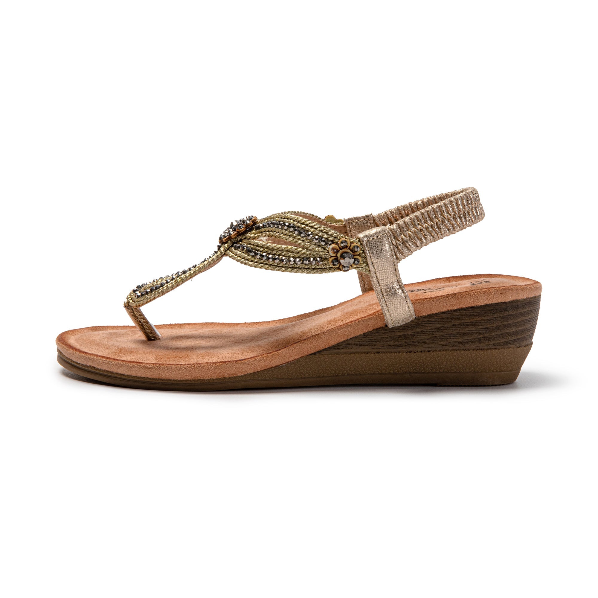 JOMIX Sandali Infradito Donna Estivi Bassi Comodi Eleganti con Strass SD9358