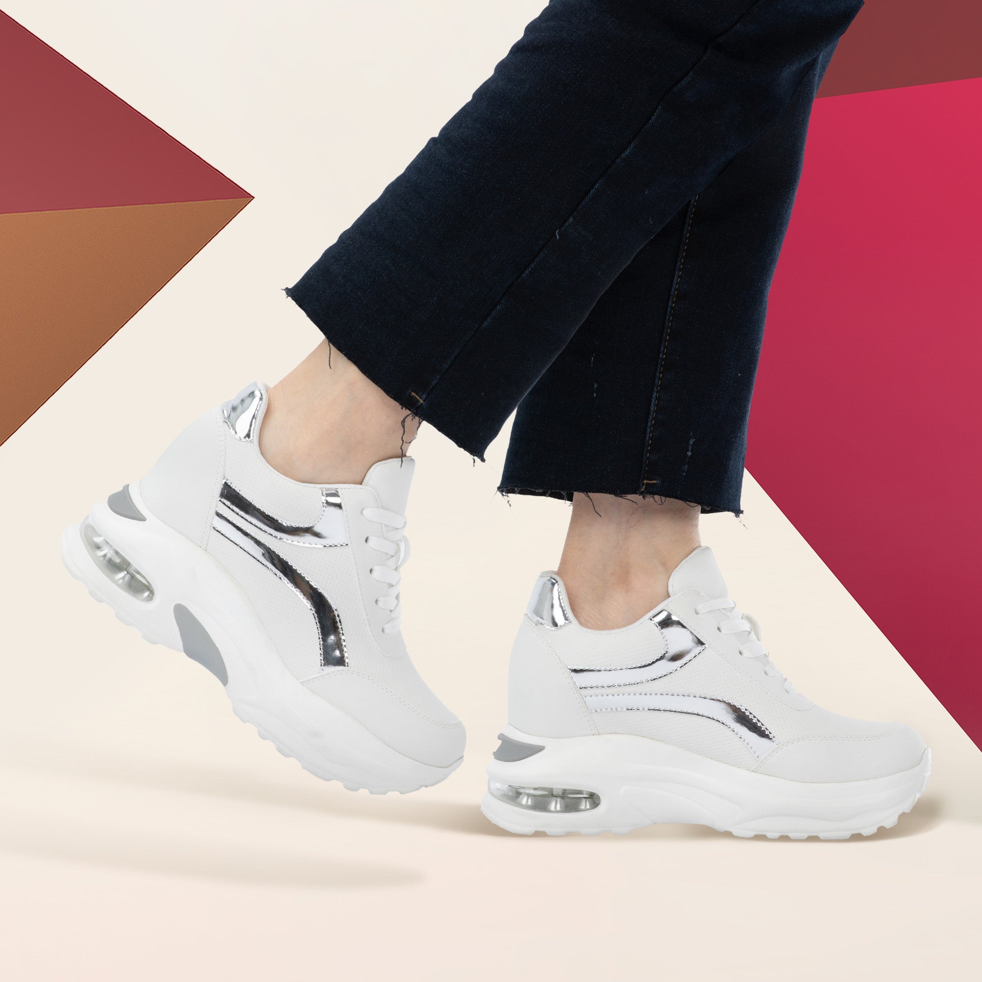 JOMIX Scarpe da Ginnastica Platform Sneakers Casual Leggere Plateau comfort WCC250132