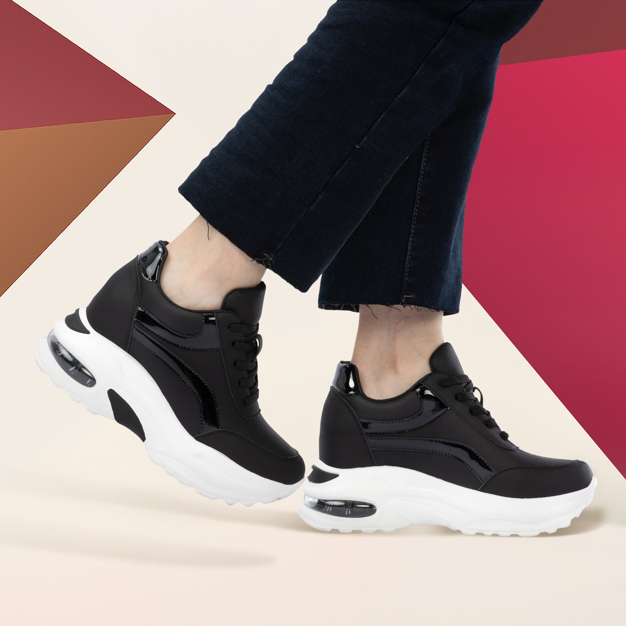 JOMIX Scarpe da Ginnastica Platform Sneakers Casual Leggere Plateau comfort WCC250132