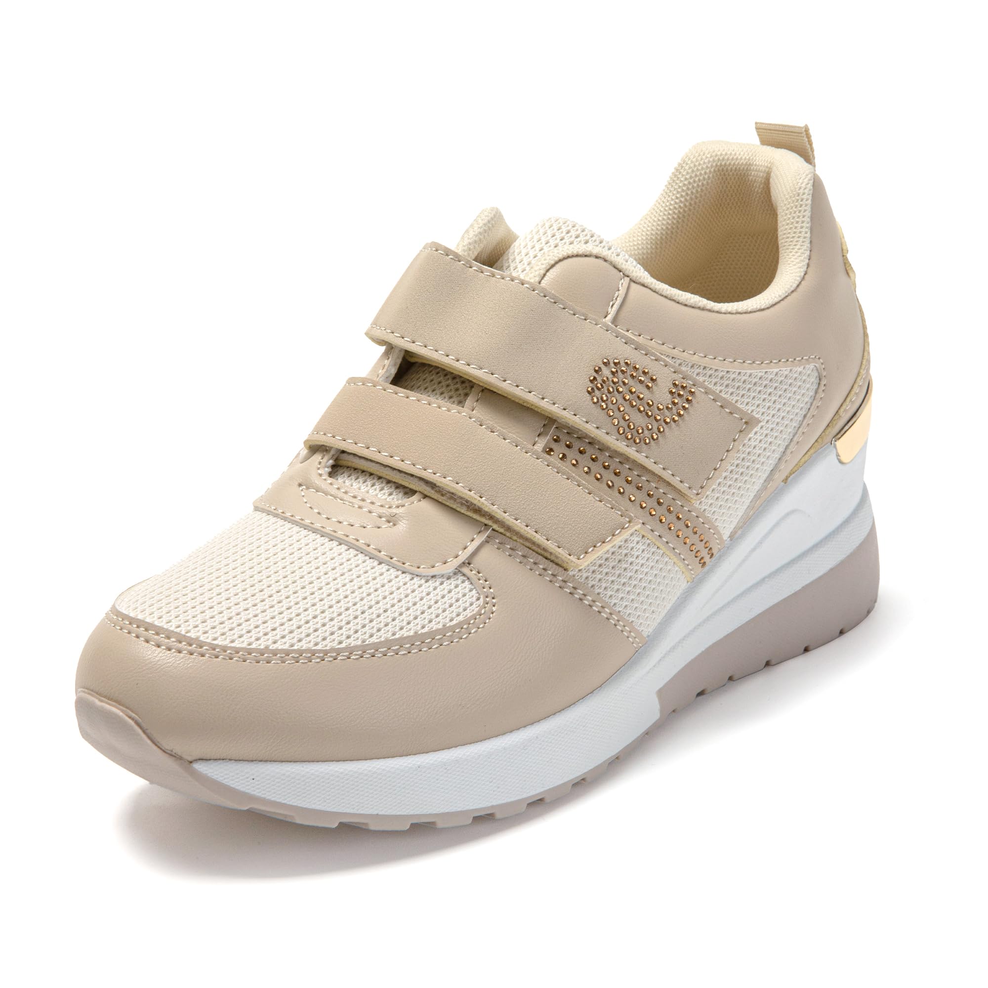 JOMIX Scarpe Donna a Strappo Casual Sneakers Zeppa Camminata
