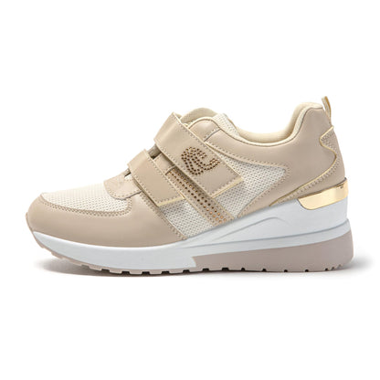 JOMIX Scarpe Donna a Strappo Casual Sneakers Zeppa Camminata