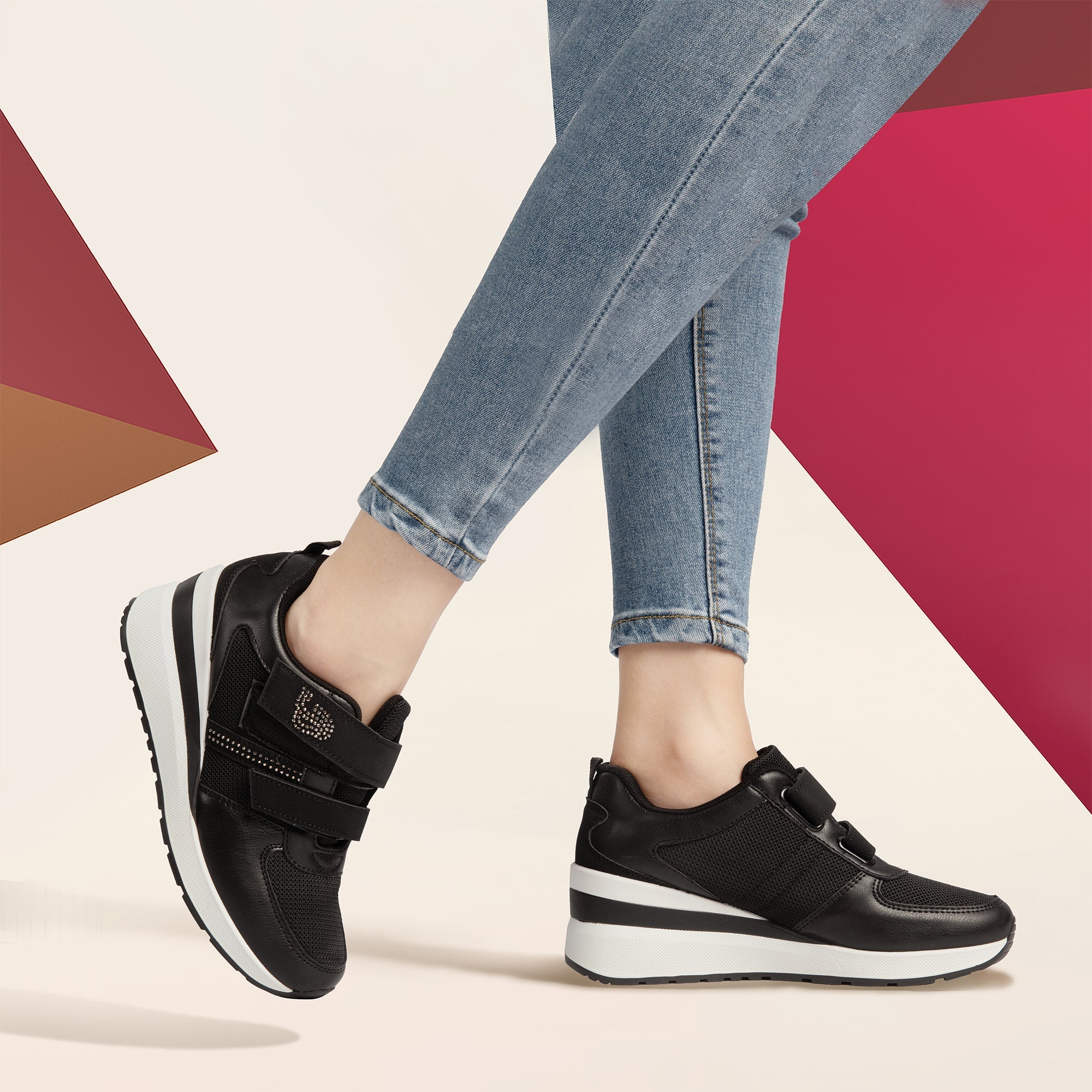 JOMIX Sneaker Casual da Donna Scarpe Sportive con Zeppa che Aumentano L'altezza WSC250516