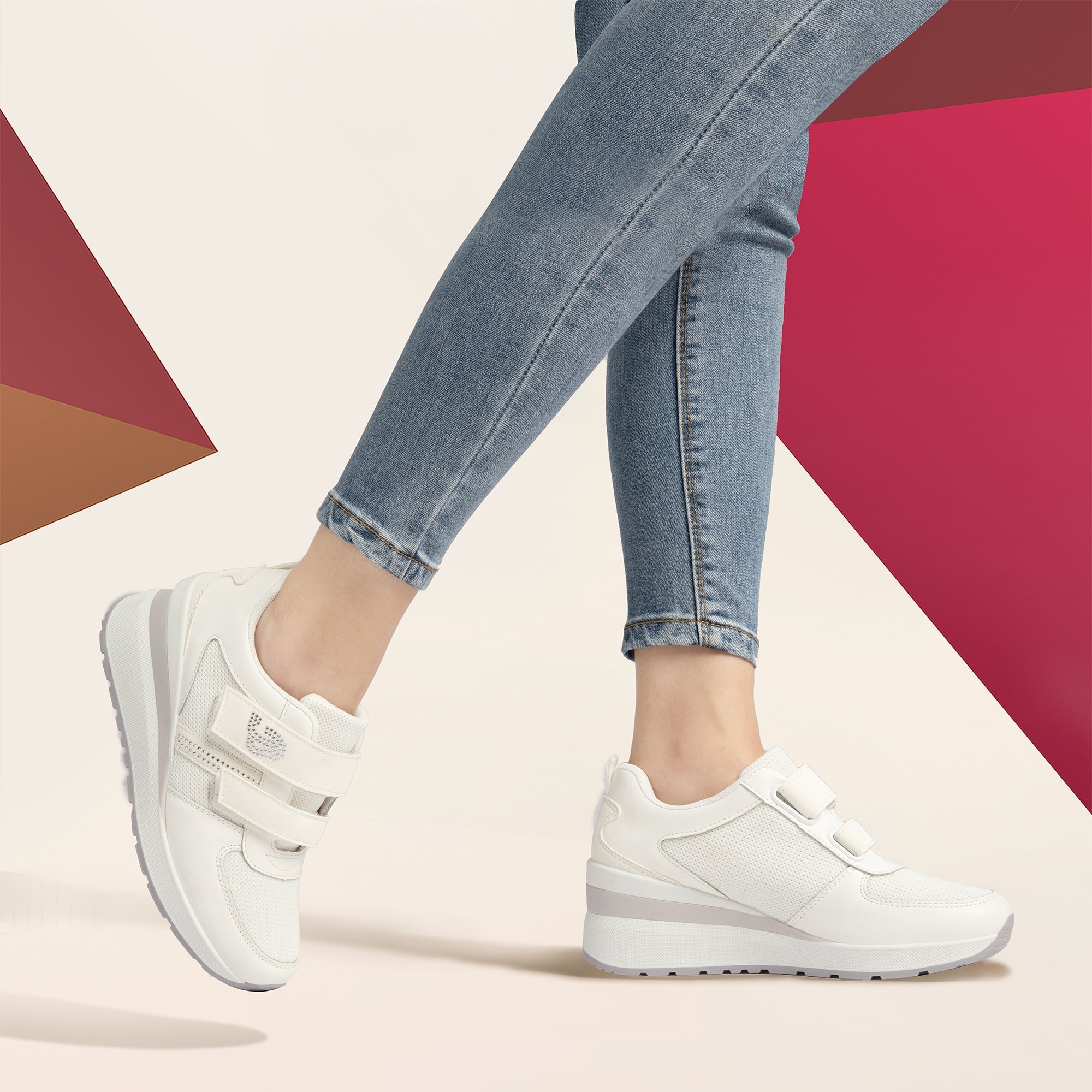 JOMIX Sneaker Casual da Donna Scarpe Sportive con Zeppa che Aumentano L'altezza WSC250516