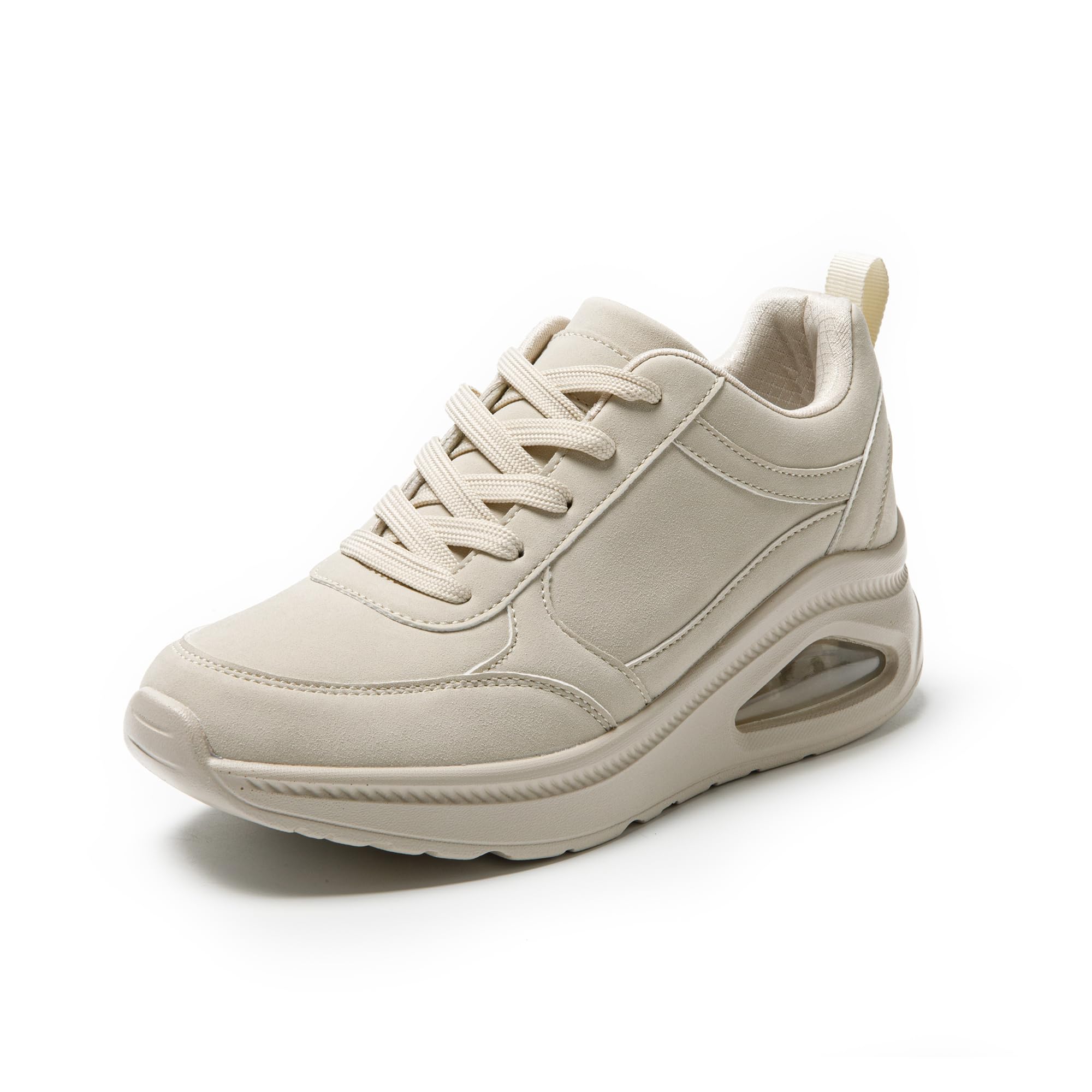 JOMIX Sneaker Damen Turnschuhe mit Luftpolster Leder Sportschuhe Laufschuhe Rutschfeste Joggingschuhe Gym Fitness