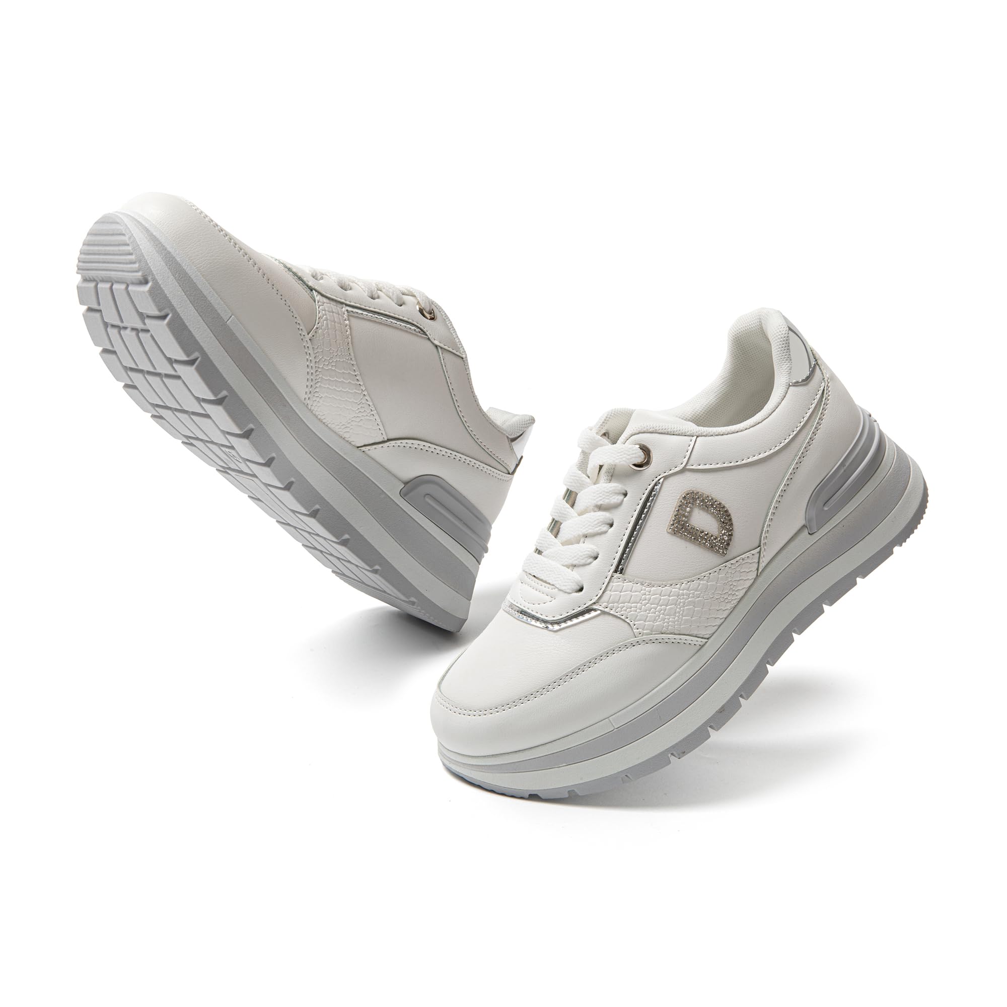 JOMIX Sneakers Donna Zeppa Interna Scarpe da Ginnastica Basse Sportive Fitness Respirabile MD9787 - MD9788