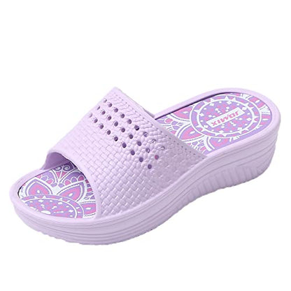 JOMIX Sommer Schlappen Damen Rutschfeste Sandalen Bunte Badelatschen Badeschlappen Meer Pool Strand Schwimmen Indoor Outdoor