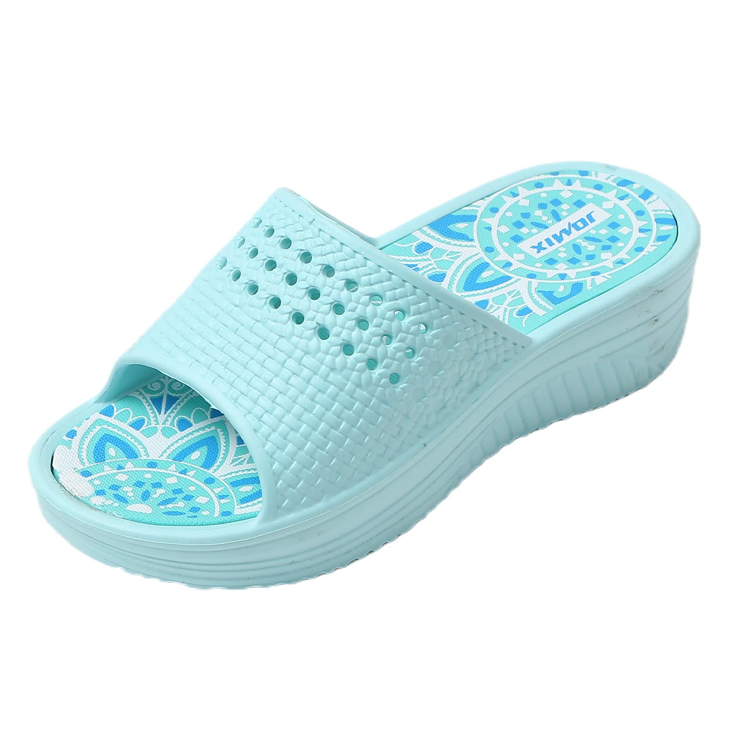 JOMIX Sommer Schlappen Damen Rutschfeste Sandalen Bunte Badelatschen Badeschlappen Meer Pool Strand Schwimmen Indoor Outdoor