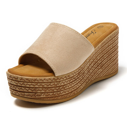 JOMIX Sommerschuhe für Damen mit Keilabsatz und Stirnband