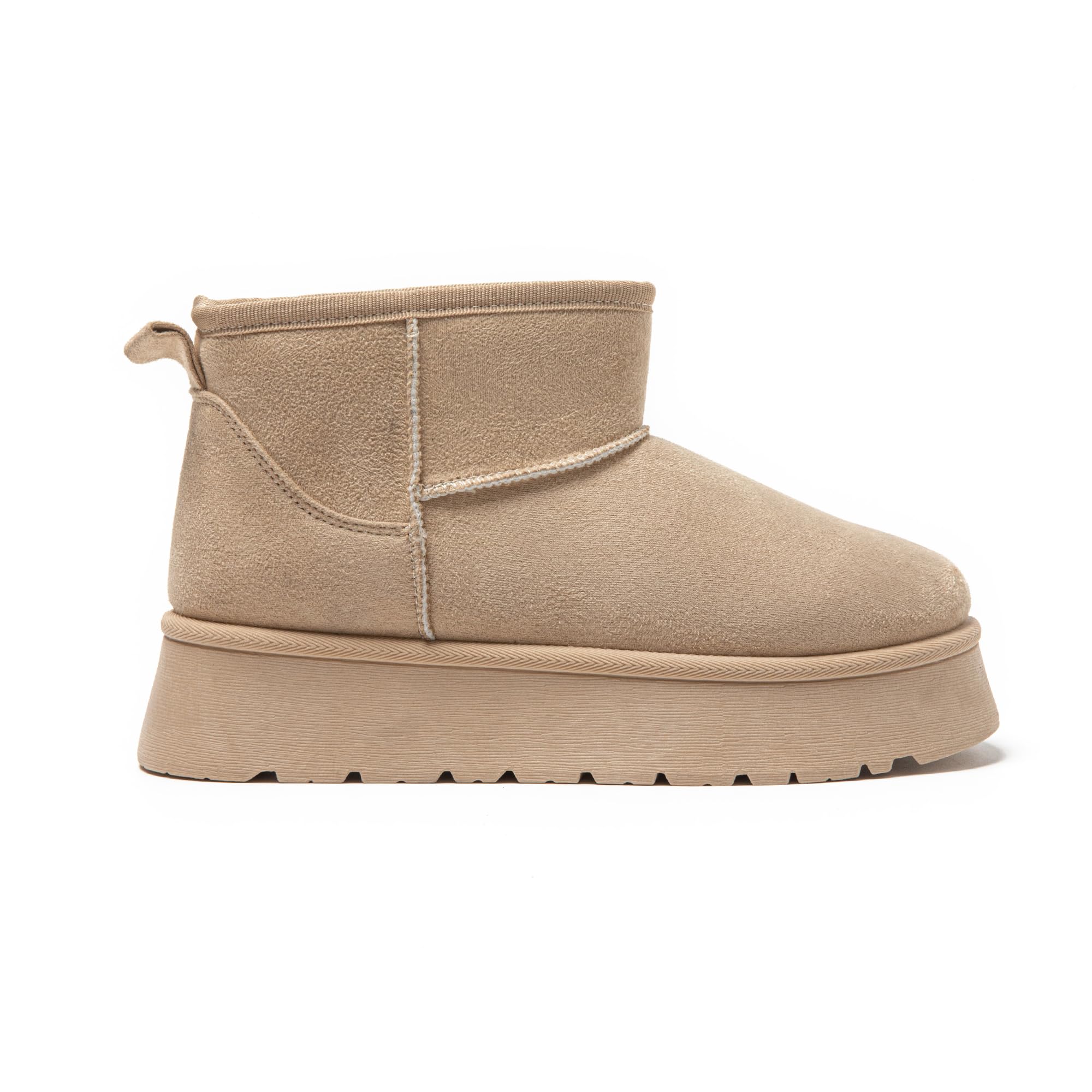 JOMIX Stivali da Donna Invernali Bassi Stivaletti Imbottiti con Pelliccia Sintetica Calda e Comodi MD9767