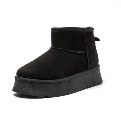 JOMIX Stivali da Donna Invernali Bassi Stivaletti Imbottiti con Pelliccia Sintetica Calda e Comodi MD9767