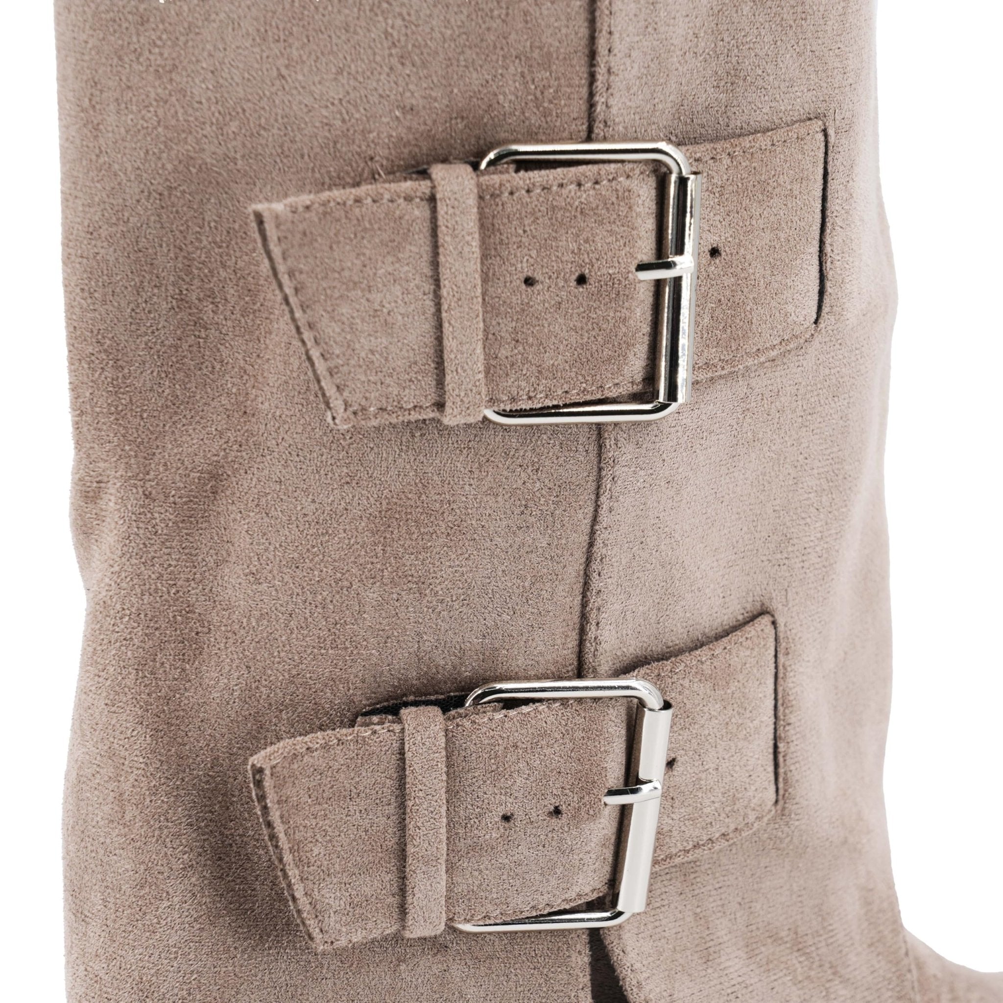 JOMIX Stivali da Donna Invernali in Pelle Scamosciata con Cerniere e Fibbie X24165