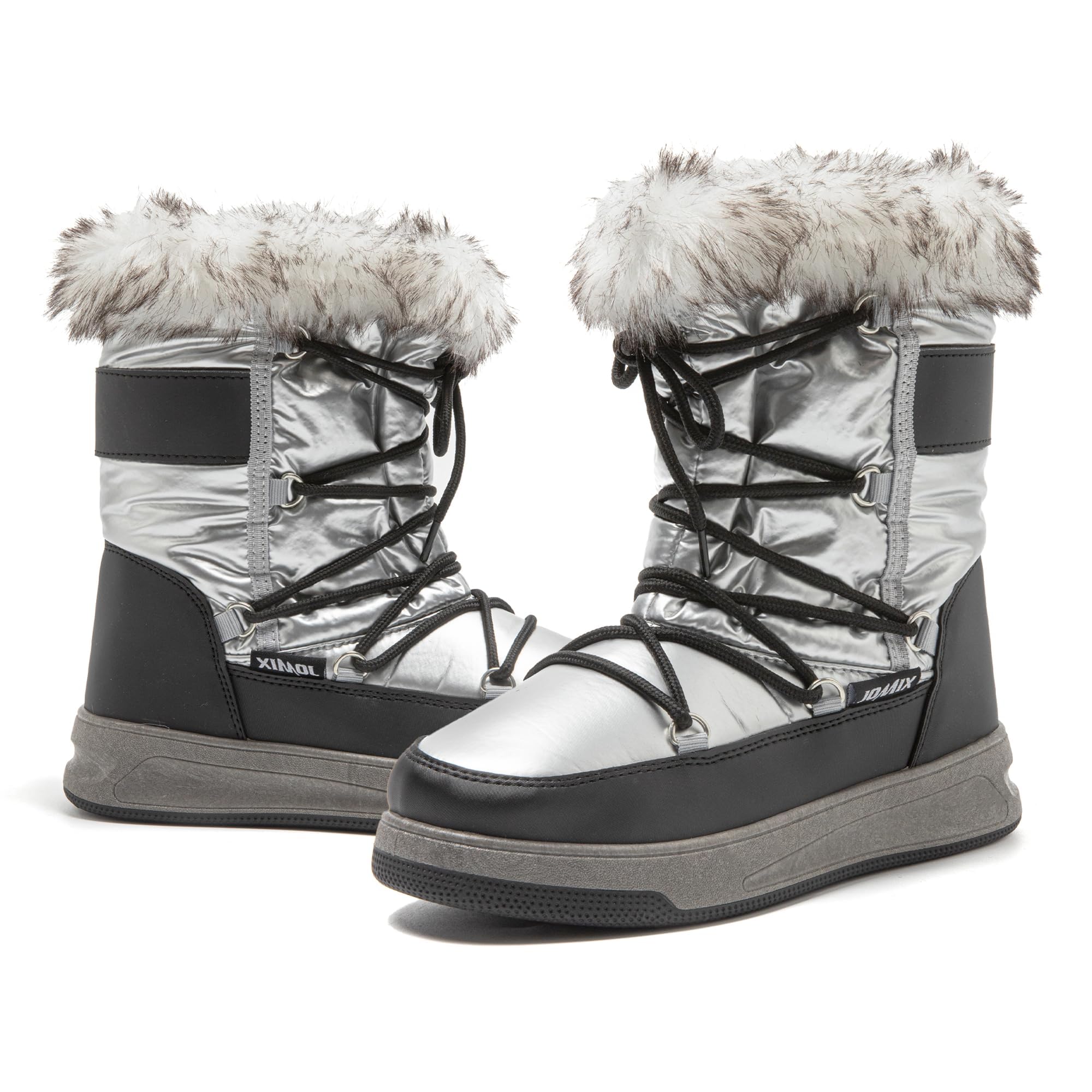 JOMIX Stivali Doposci da Donna Stivaletti Pelosi Impermeabile Calde