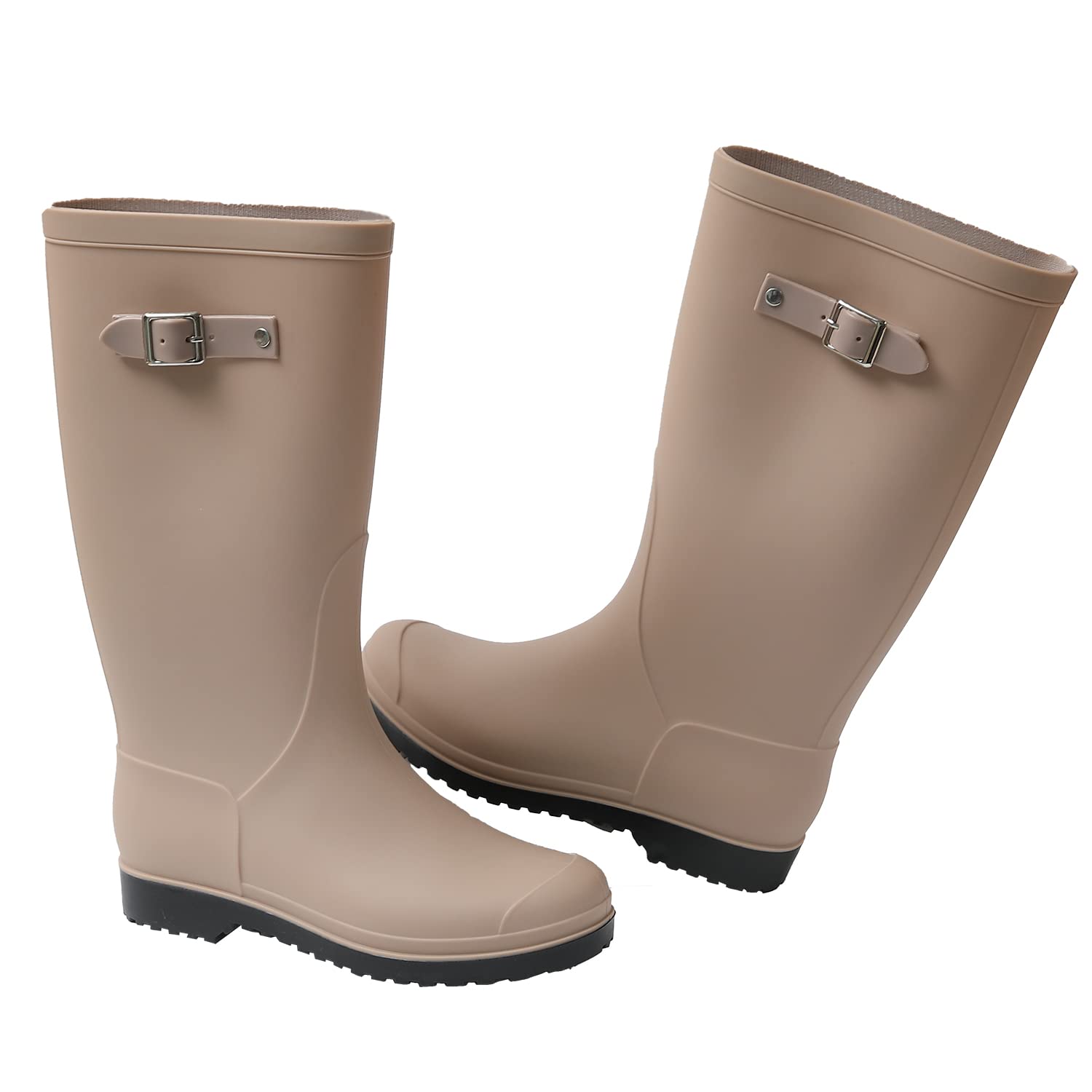 JOMIX Stivali Pioggia Donna Alti Stivali di Gomma Stivali Galosce Impermeabili