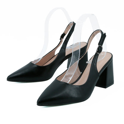 JOMIX Tacchi Bassi da Donna Scarpe con Tacco a Punta Chiusa con Cinturino Alla X1B - L2579