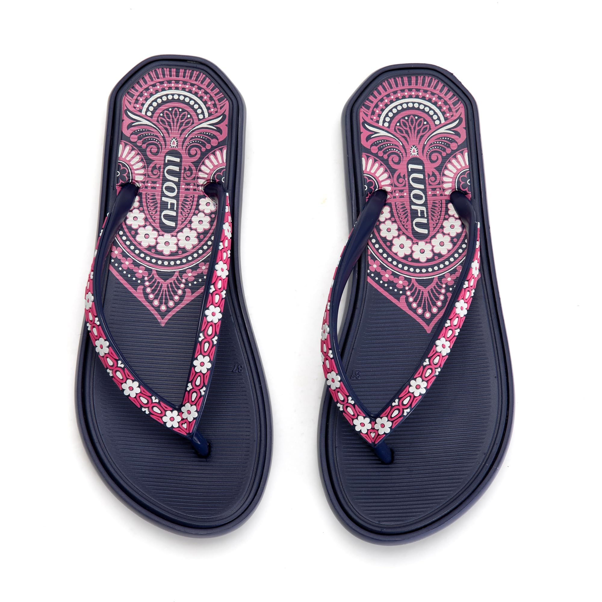 JOMIX Tongs Femme Douche Antidérapant Chaussons Confortable Léger Claquettes pour Piscine Plage