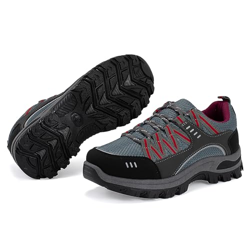 JOMIX Trekkingschuhe Damen Leichte Hiking Schuhe für Wandern Trekking Bergsteigen Atmungsaktiv Rutschfest Komfortabel und Robuste Damen Wanderschuhe