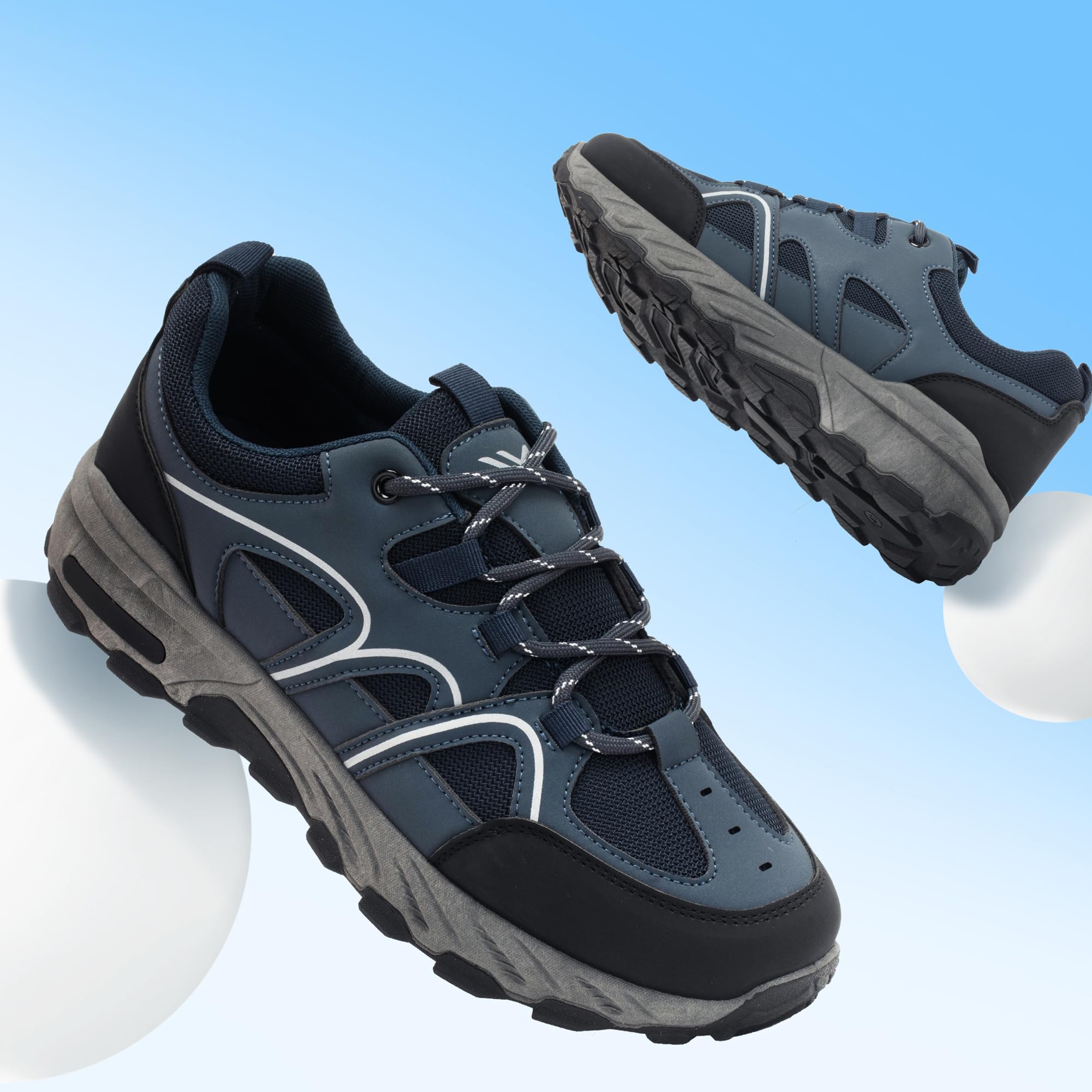 JOMIX Trekkingschuhe Herren Leichte Hiking Schuhe Wandern Trekking Bergsteigen Atmungsaktiv Rutschfest Komfortabel und Robuste Wanderschuhe Sneakers für Reisen Camping und Alltag