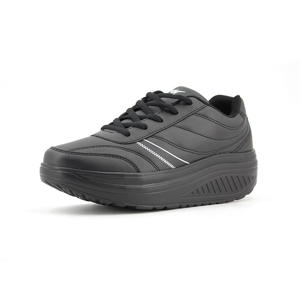 JOMIX Unisex Sneaker Plateau Sportschuhe Turnschuhe Laufschuhe Bequeme Abrollsohle Anti - Rutsch Wippschuhe Abrollschuhe Fitness Gym Outdoor