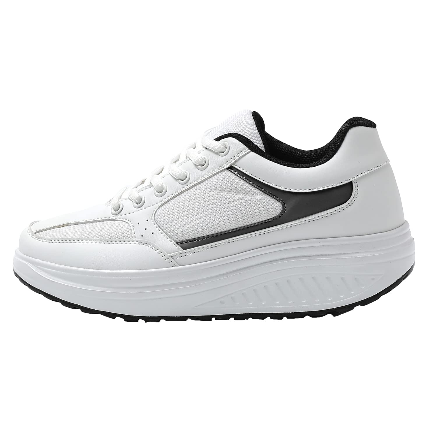 JOMIX Unisex Sneaker Plateau Sportschuhe Turnschuhe Laufschuhe Bequeme Abrollsohle Anti - Rutsch Wippschuhe Abrollschuhe Fitness Gym Outdoor