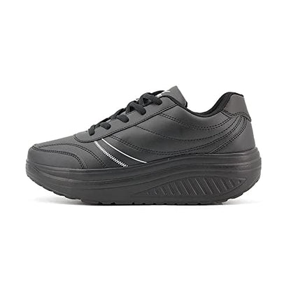JOMIX Unisex Sneaker Plateau Sportschuhe Turnschuhe Laufschuhe Bequeme Abrollsohle Anti - Rutsch Wippschuhe Abrollschuhe Fitness Gym Outdoor