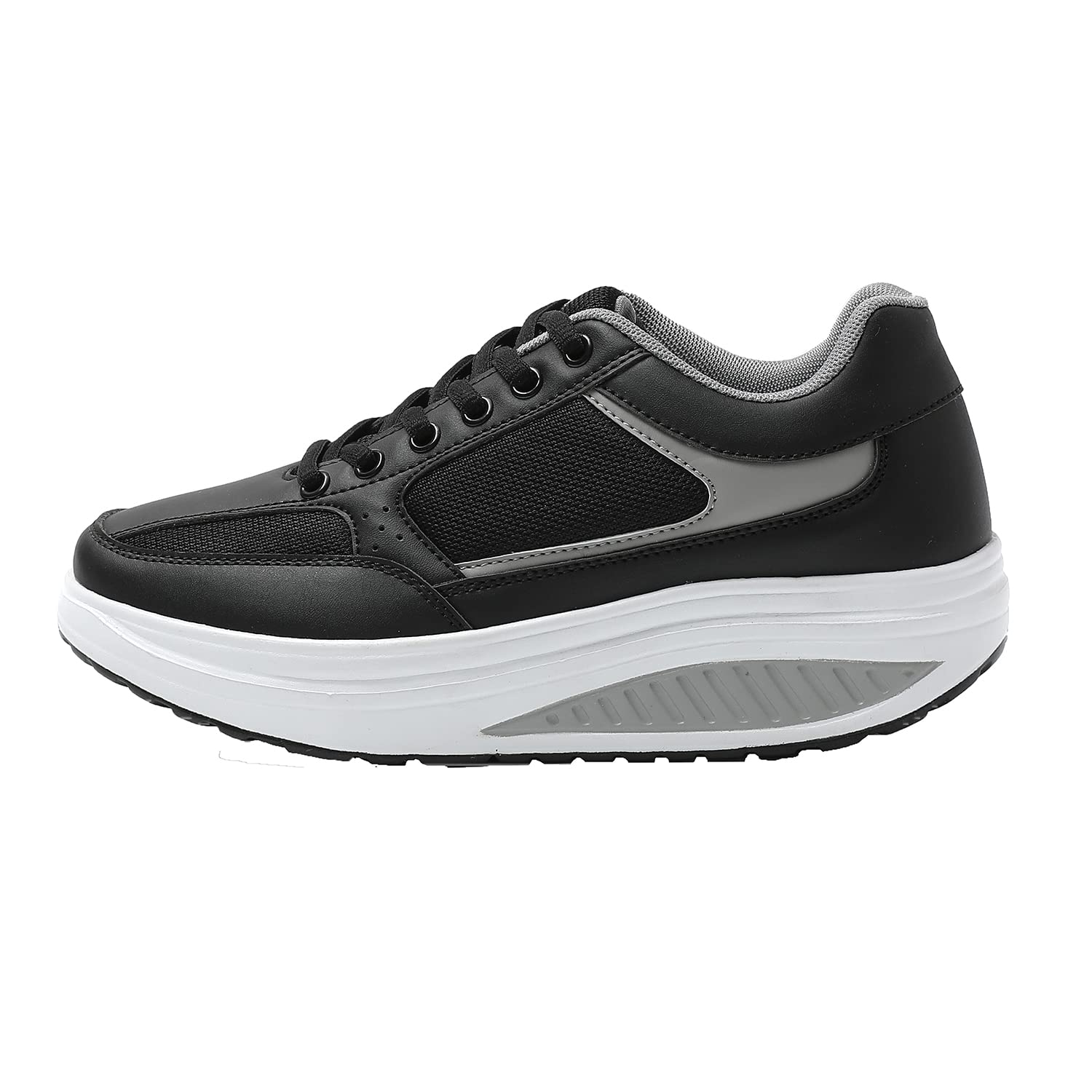 JOMIX Unisex Sneaker Plateau Sportschuhe Turnschuhe Laufschuhe Bequeme Abrollsohle Anti - Rutsch Wippschuhe Abrollschuhe Fitness Gym Outdoor