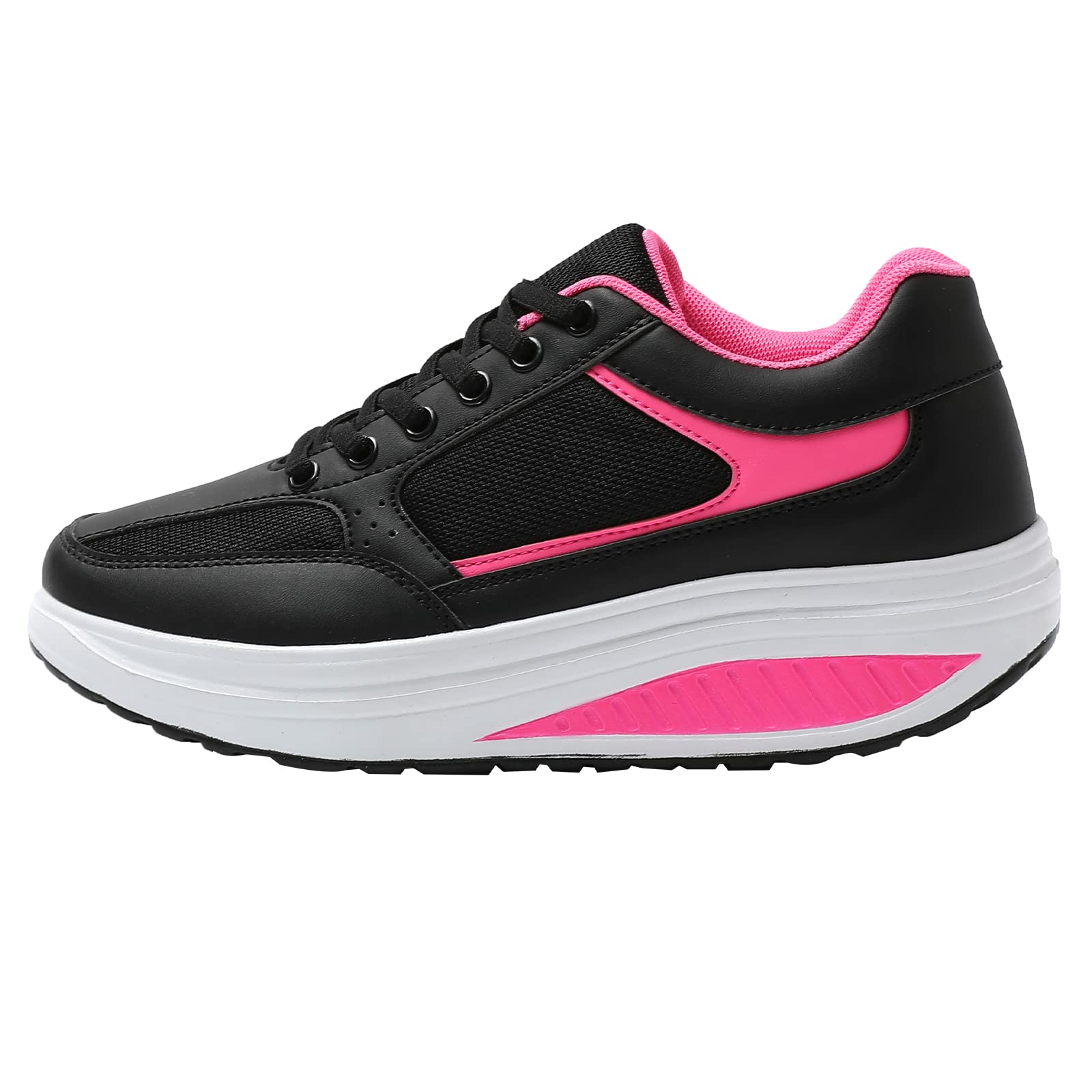 JOMIX Unisex Sneaker Plateau Sportschuhe Turnschuhe Laufschuhe Bequeme Abrollsohle Anti - Rutsch Wippschuhe Abrollschuhe Fitness Gym Outdoor