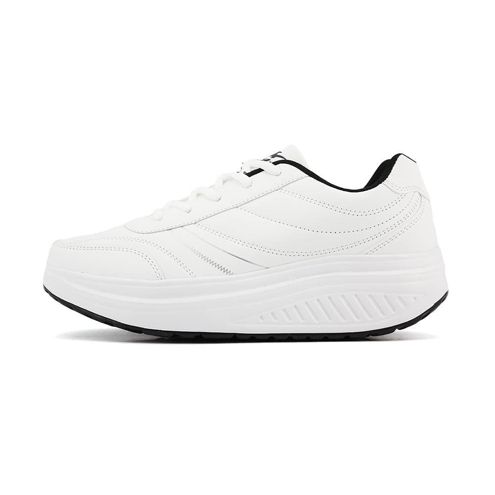 JOMIX Unisex Sneaker Plateau Sportschuhe Turnschuhe Laufschuhe Bequeme Abrollsohle Anti - Rutsch Wippschuhe Abrollschuhe Fitness Gym Outdoor