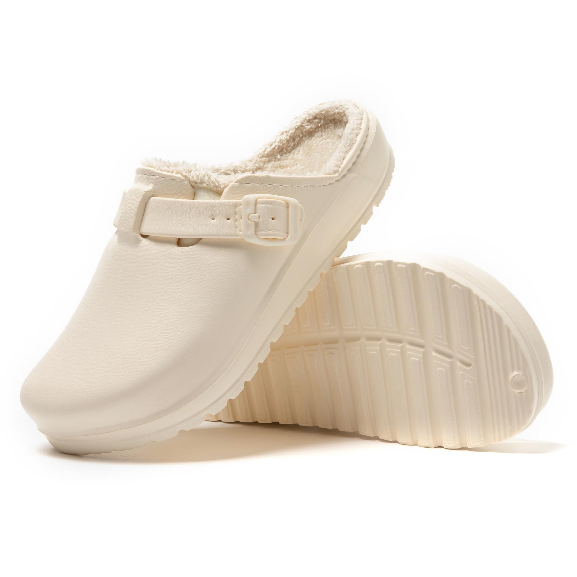 JOMIX Winter Clogs Gefüttert Damen, Warme Hausschuhe Wasserdicht Pantoffeln Plüsch, Weiche Bequeme rutschfeste Winter Hausschuhe