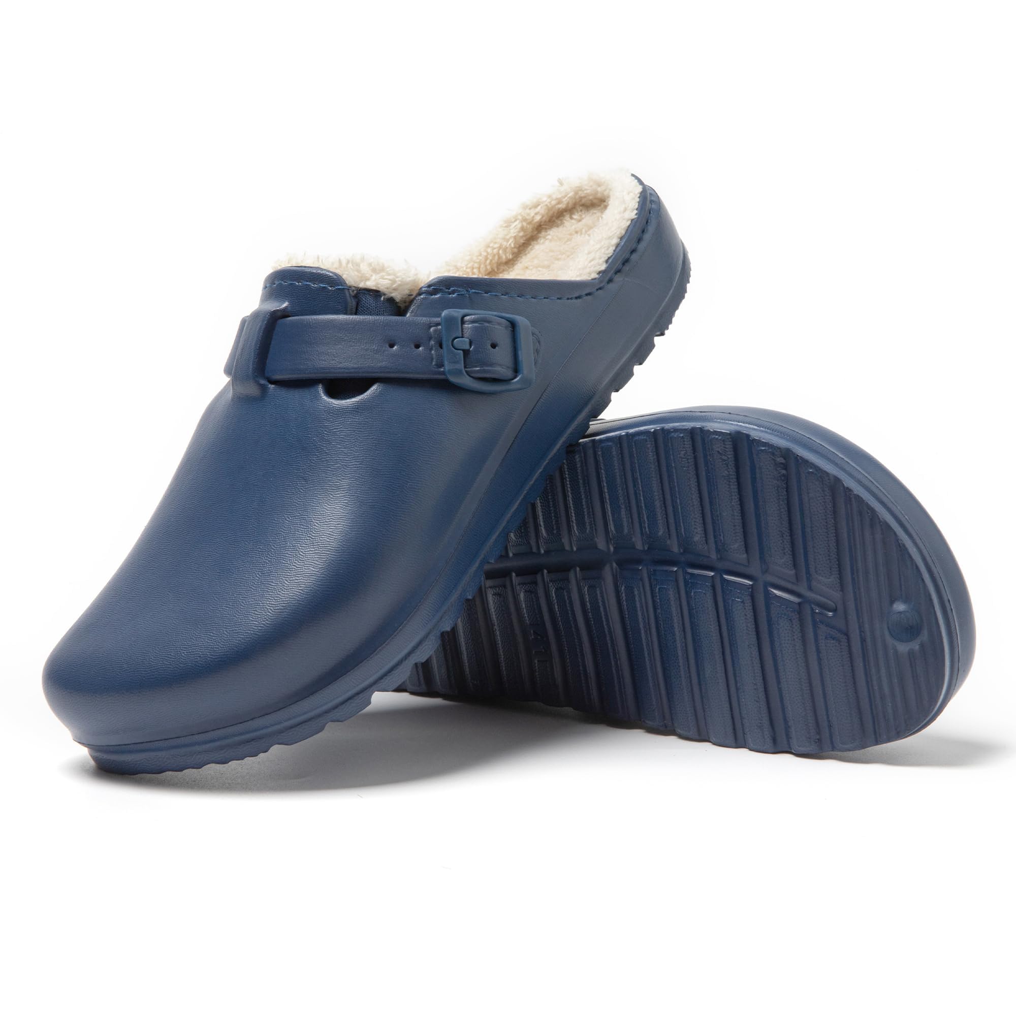 JOMIX Winter Clogs Gefüttert Damen, Warme Hausschuhe Wasserdicht Pantoffeln Plüsch, Weiche Bequeme rutschfeste Winter Hausschuhe