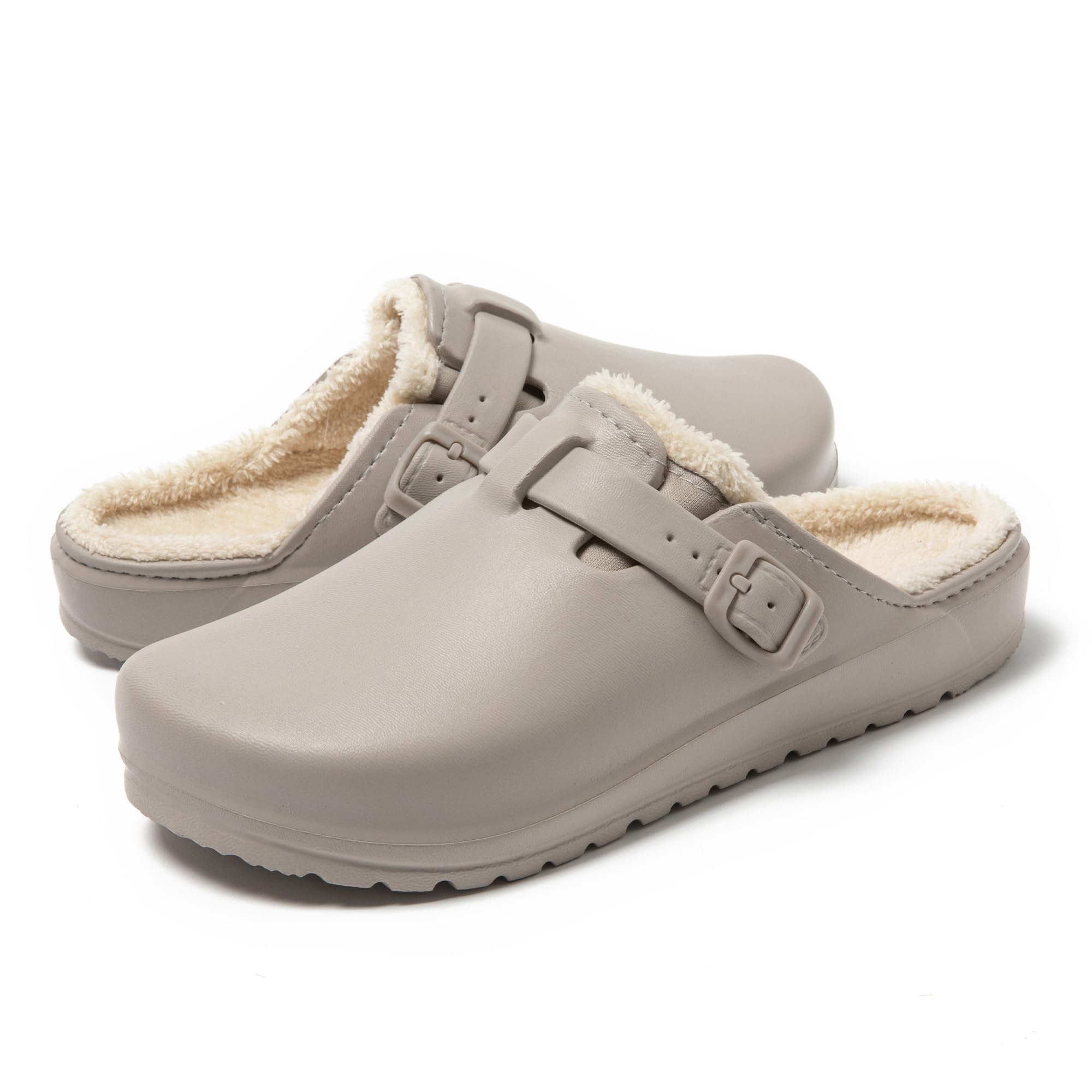 JOMIX Winter Clogs Gefüttert Damen, Warme Hausschuhe Wasserdicht Pantoffeln Plüsch, Weiche Bequeme rutschfeste Winter Hausschuhe