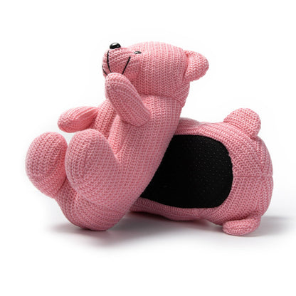 JOMIX Winter Hausschuhe Damen Bären Lustige Pantoffeln Warme Tieren Hüttenschuhe Bunte Slippers Indoor