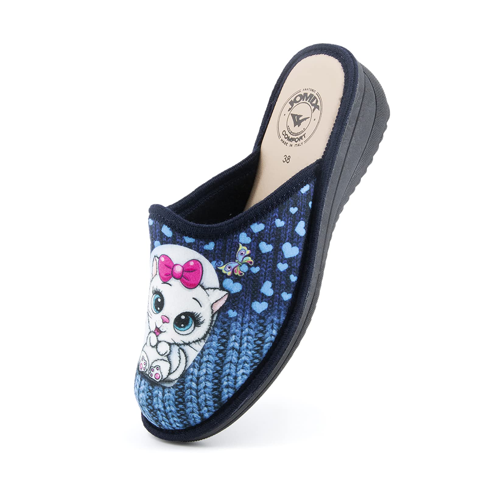 JOMIX Winter Hausschuhe Damen Bequeme Pantoffeln Bequeme Italien Slippers Indoor