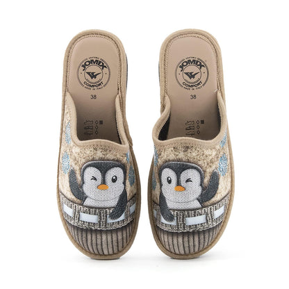 JOMIX Winter Hausschuhe Damen Bequeme Pantoffeln Bequeme Italien Slippers Indoor