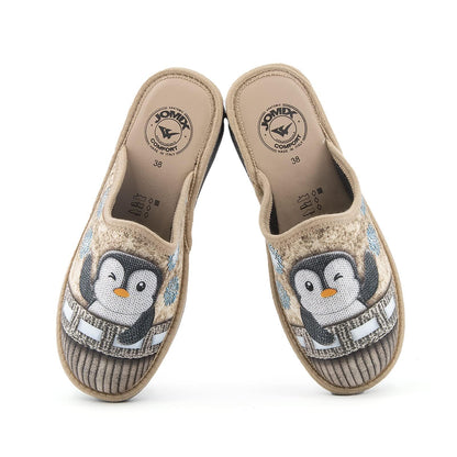 JOMIX Winter Hausschuhe Damen Bequeme Pantoffeln Bequeme Italien Slippers Indoor