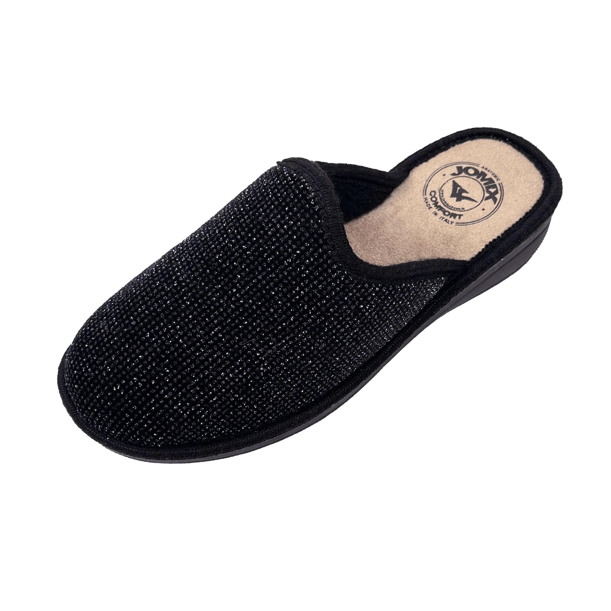 JOMIX Winter Hausschuhe Damen Bequeme Pantoffeln Punkten Italien Slippers Indoor
