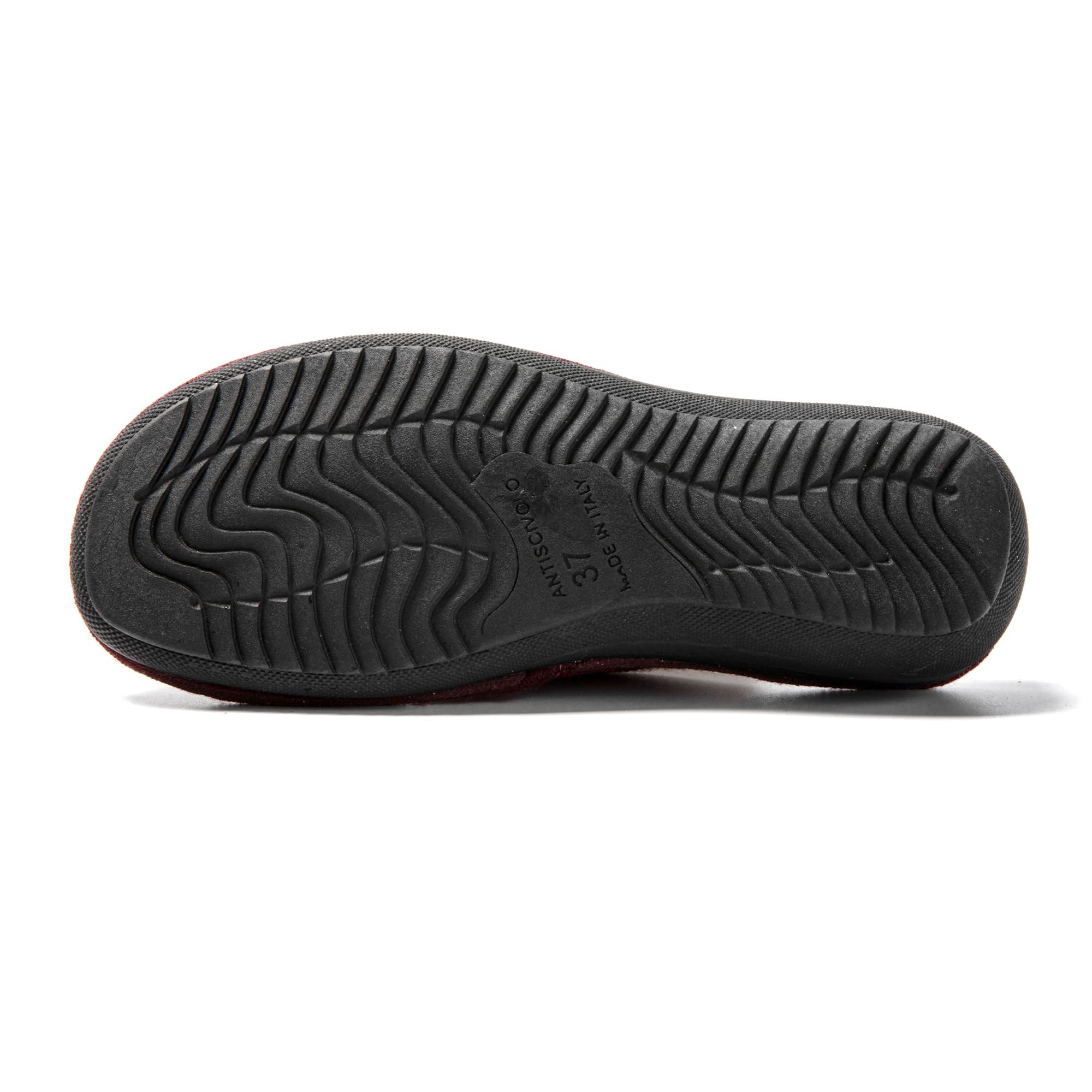 JOMIX Winter Hausschuhe Damen Bequeme Pantoffeln Punkten Italien Slippers Indoor