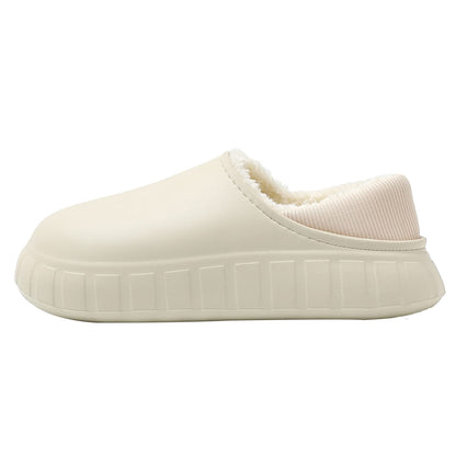 JOMIX Winter Hausschuhe Damen Fleece Gefütterte Clogs Warme Wasserdicht Pantoffeln Elastischen Hausclogs Indoor Outdoor