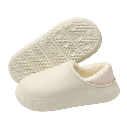 JOMIX Winter Hausschuhe Damen Fleece Gefütterte Clogs Warme Wasserdicht Pantoffeln Elastischen Hausclogs Indoor Outdoor