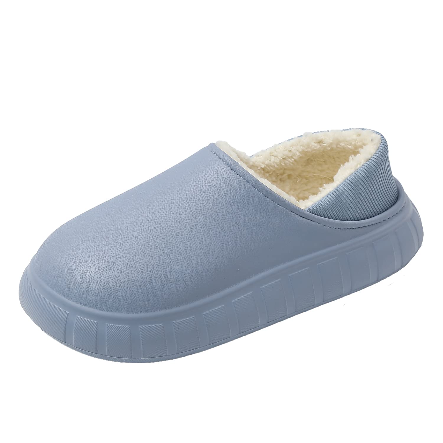 JOMIX Winter Hausschuhe Damen Fleece Gefütterte Clogs Warme Wasserdicht Pantoffeln Elastischen Hausclogs Indoor Outdoor