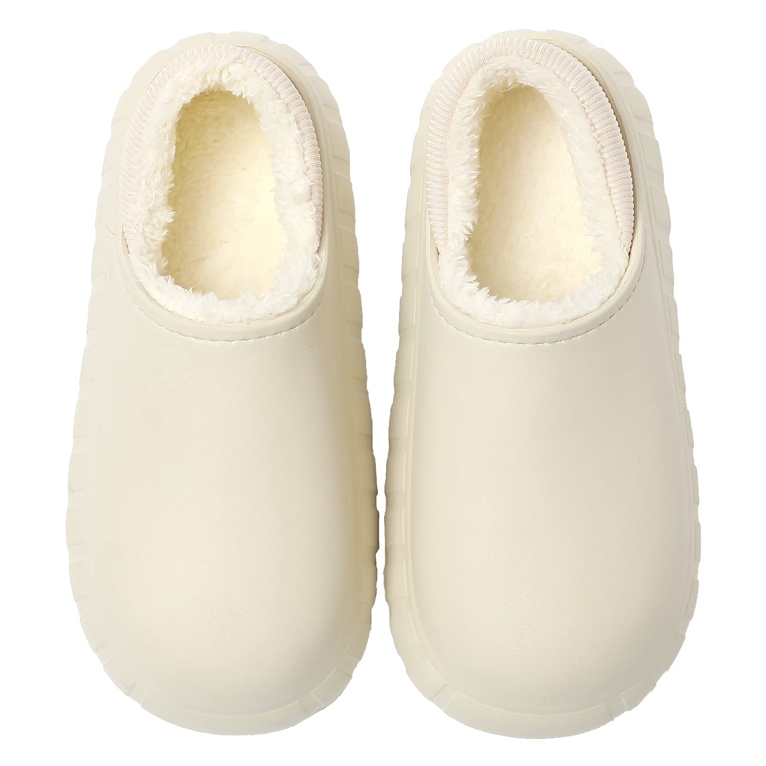 JOMIX Winter Hausschuhe Damen Fleece Gefütterte Clogs Warme Wasserdicht Pantoffeln Elastischen Hausclogs Indoor Outdoor