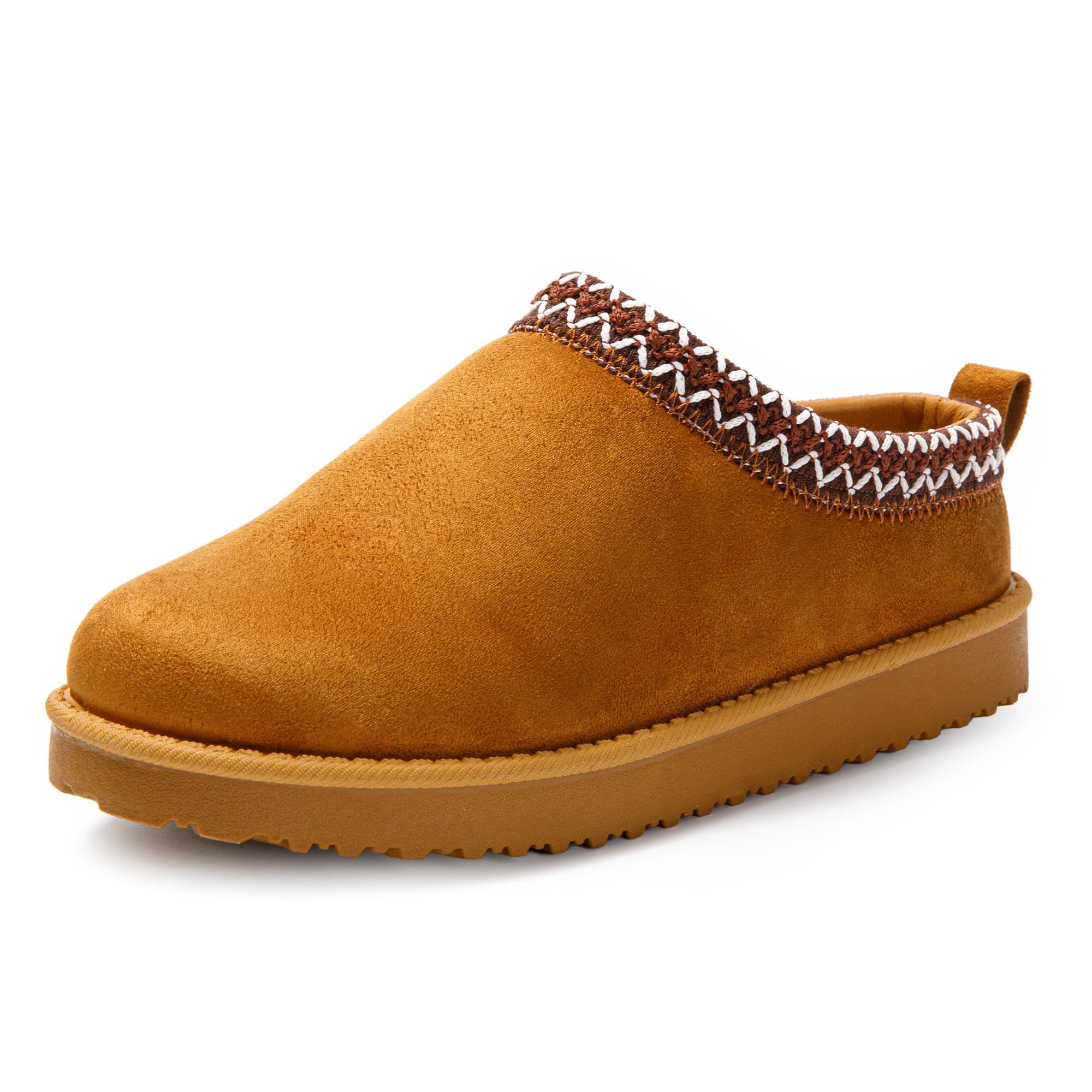 JOMIX Winter Hausschuhe Damen Lässige Slip On Slipper Warme Plüsch Kunstwildleder Geschlossen Pantoffeln